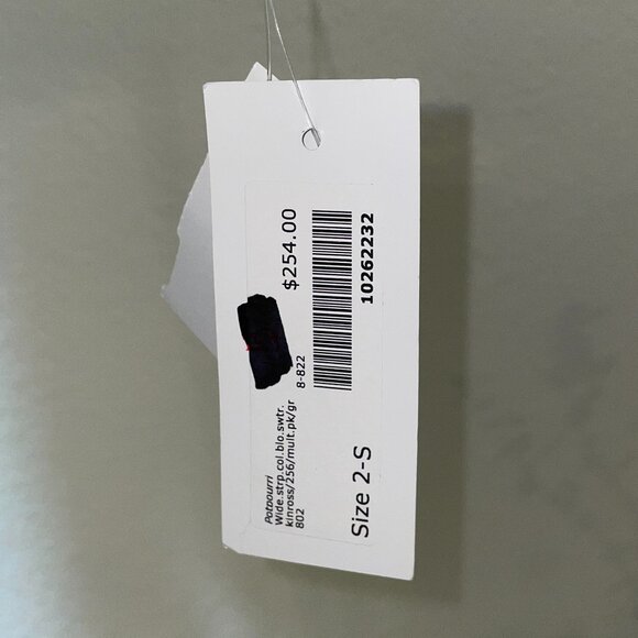 NWT $254 Multi Color Block Pullover Sweater KINROSS CASHMERE Sz 2 S Small - Picture 4 of 4